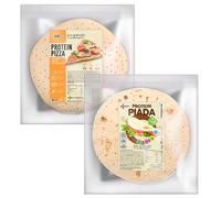 2 Basi Pizza Low Carb + 2 Piadine Keto Zero Carboidrati EatPro, Prodotti Keto Con Oltre il 18% Proteine, 25% Fibre, Cibo Proteico, Keto Pizza & Piadina Chetogenica, Dieta Proteica