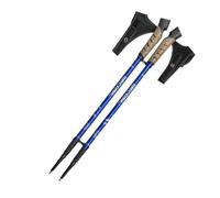 2 bastoncini da passeggio telescopici con bloccaggio interno, ginocchiere leggere, bastoncini da trekking for sci di fondo nordico all'aperto e alpinismo(Blue)