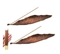 2 bastoncini di incenso, supporto per bastoncini di incenso, conserve di incenso, ciotola, foglie in metallo, incenso per affumicatura, ash catcher con supporto per incenso, bastoncini di formina
