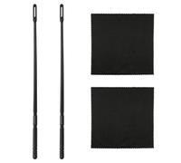 2 bastoncini per la pulizia del flauto, 2 panni per la pulizia, strumenti per la pulizia degli strumenti a fiato, set di panni per la pulizia, asta per la pulizia del flauto