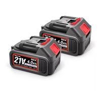 2 Batteria 21 V 4.000 MAH Da Motosega Sega Trapano Decespugliatore Idropulitrice