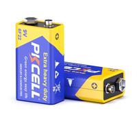 2 batterie a blocco da 9 V, 6F22 batterie, durata di 3 anni per rilevatori di fumo, microfoni, multimetro, confezione da 2 PKCELL