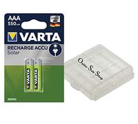2 batterie AAA Micro 550 mAh ricaricabili rapidamente, senza effetto memoria, per telefoni cordless Siemens Gigaset AS280 AS285 AS28H C100 C150 CX100 CX150 C1 + scatola batteria OSS