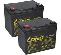 2 batterie AGM 12V / 36Ah al piombo - U1-36NE resistente ai cicli, compatibile MP36-12C REC36-12I 12LCP-36 34Ah 35Ah 38Ah