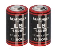 2 batterie al litio da 3,6 V, LS 14250-1/2 AA ER14250 Li-SOCl2 LS14250 (2 p 2 pz