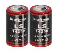 2 batterie al litio da 3,6 V, LS 14250-1/2 AA ER14250 Li-SOCl2 LS14250 (2 pezzi)