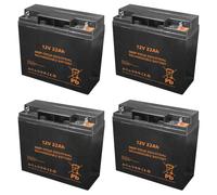 2 Batterie al piombo AGM 12V 24V 22Ah, ciclica, 181×77×167mm, compatibile per motori elettrici, alta capacità di scarica e lunga durata, ideale anche per UPS e sistemi solari, VRLA, GEL, uso ciclico