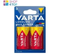 2 Batterie Alkaline Varta Longlife D Lr20 Max Power Mn1300 1.5V Mono 2Bl NUOVE