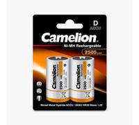 2 Batterie Camelion D NiMH Ricaricabili HR20 Accu 1.2V NI-MH 2500mAh 2BL Nuove