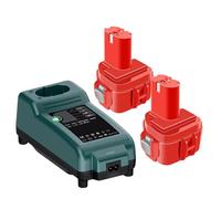 2 batterie da 4,0 Ah/4000 mAh per Makita 12 V con caricatore, batteria NI-Mh di ricambio per PA12 1220 1222 1233S 1234 1233 1235 1235B 1235F 192696-2 192698-8 98-A 1 93138-9