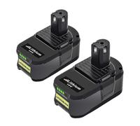 2 batterie di ricambio da 18 V 5,5 Ah compatibili con utensili a batteria Ryobi 18 V One+ P108 RB18L50 RB18L40 RB18L25 RB18L15 RB18L13 P108