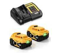 2 batterie di ricambio da 5000 mAh per batteria Dewalt 18 V + 4 A DCB115, ricambio per caricabatterie Dewalt XR DCB182 DCB184 DCB184 DCB101 DCB107
