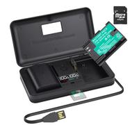 2 batterie di ricambio LP-E6 2850 mAh con cavo USB integrato LCD con porta di tipo C per LP-E6, LP-E6NH, Canon Eos 5D Mark II/III/IV, 5DS, 5DS R, 6D, 7D, 7D Mark II, 60D, 70D, 80D