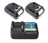 2 batterie e caricabatterie DC10WD per Makita 12V CXT BL1021B BL1016 BL1041B 197339-1 197406-2 BL1040 BL1040B BL1020B BL1015