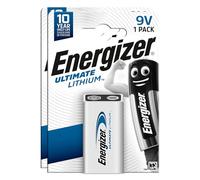 2 Batterie Energizer Ultimate Lithium L6LR61 - Pile E-Block Transistor 9V Lunga Durata per Rilevatori di Fumo Rasoi Torce Campanelli Console Videogiochi