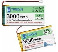 2 Batterie LiPo 3.7V 3000mAh 103665 JST 1.25 Arduino ESP32 IoT