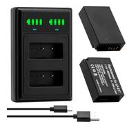 2 batterie LP-E17 da 1040 mAh + LED incorporato Dual Charger con porta di tipo C per Canon EOS M3, M5, M6, Rebel SL2, T6i, T6s, T7i, EOS 200D 250D 750D, 760D, 800D, 8000D, KISS X8i, RP Cameras