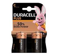 2 BATTERIE MEZZA TORCIA DURACELL C MN1400