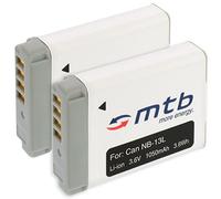 2 Batterie NB-13L NB13LH per Canon PowerShot G7 X (3.6V - 1050mAh - con INFOCHIP)