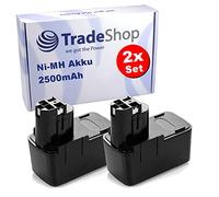 2 batterie Ni-MH ad alte prestazioni per avvitatore a batteria Bosch GSB 14.4 VE, GSB 14.4 VE-2, PSR 14.4 VES, PSR 14.4 VES-2, B2610-26156801/14,4 V, 2500 mAh