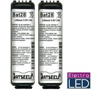 2 Batterie per allarme BAT28 BatLi28 Daitem Logisty 3.6V 2,7Ah LITIO scade 2031