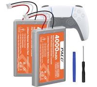 2 Batterie per Controller PS5 4000 mAh - 3,65 V/14,6 Wh al litio ricaricabile ad alta capacità per LIP1708, PS5 Dual Sense, CFI-ZCT1W, CFI-ZCT1J Wireless Controller