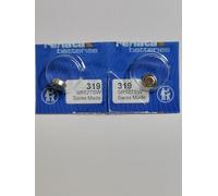 2 batterie per orologio Renata senza mercurio, 1,55 V, 319, sostituisce SR527SW 319