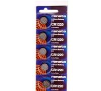 2 batterie Renata CR1220, 5 pezzi.