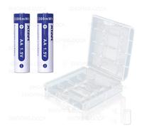 2 batterie ricaricabili litio AA 1,5v 2000mAh pile stilo 1,5 volts XTAR 3300mWh