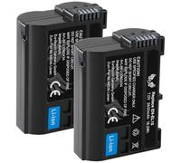 2 batterie SK compatibili con Nikon EN-EL15c < 2600mAh > EN-EL15b EN-EL15a EN-EL15 per < Zf Z8 Z7 II Z6 III Z5 II > D500 D600 D800 D850 D7100 D7200 D750