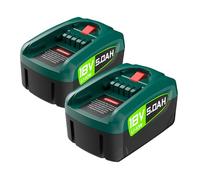 2 batterie sostitutive da 5000 mAh 18 V per Bosch PBA PSB PSR per utensili Green 18 V Sistema Casa e Giardino 18 V, batteria Gardena 18 V (non compatibile con l'aspirapolvere Bosch serie Unlimited)