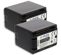 2 Batterie VW-VBT380 per Panasonic HC-V230, V250, V270.. / VFX979 ... v. lista! [3.6V - 3560mAh - Infochip (con indicazione del tempo rimanente di ripresa!)