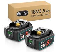 2 batterie Waitley da 5500 mAh, 18 V, per Makita, BL1850, BL1860B, BL1840, BL1830, BL1820B, BL1815, compatibili con utensili elettrici Makita, 18 V