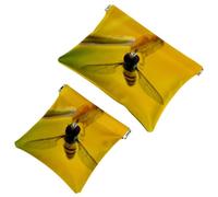 2 beauty case tascabili a forma di scarabeo, con chiusura automatica, portatile, senza cerniera, mini borsa da viaggio per cuffie, monete, rossetti, cosmetici, auricolari, gioielli, organizer,