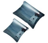 2 beauty case tascabili con uccellino del paradiso, a chiusura automatica, portatile, senza cerniera, mini borsa da viaggio per cuffie, monete, rossetti, cosmetici, auricolari, gioielli, organizer,