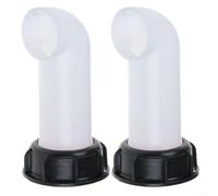 2 beccucci in plastica per serbatoio IBC, con rubinetto, per acqua, olio, carburante, diesel, erogatore