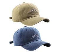 2 Berretti da Baseball da Uomo, Cappelli di Cotone, Cappelli da Uomo Vintage, Cappelli da Montagna Ricamati, Cappelli per La Protezione Solare