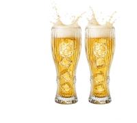 2 bicchieri da birra a forma di calcio. Bicchiere da birra a forma di calcio. Bicchiere da birra in vetro resistente per feste di osservazione, regalo per gli appassionati di calcio, perfetto per il