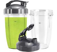 2 bicchieri di ricambio per frullatore NutriBullet Pro 900 W/600 W con coperchio a patta da 710 ml