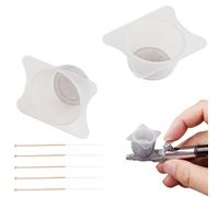2 bicchieri filtro aerografo, bicchieri speciali per la pulizia dei colori per accessori aerografo, con ago per pistola a spruzzo da 0,3 mm, tazza per la pulizia della vernice, modello aerografo