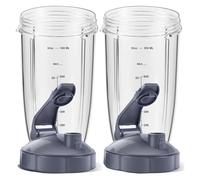 2 bicchieri for frullatore da 32 once con coperchio superiore e guarnizioni in gomma compatibili con parti di ricambio for accessori NutriBullet 600w/900w