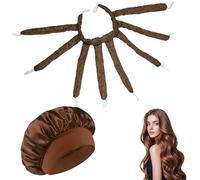 2 bigodini senza calore a forma di polipo, include set di bigodini, design senza calore, bigodini lunghi per capelli corti, per dormire durante la notte, morbidi bigodini in seta per lo styling delle