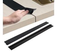 2 binari di collegamento per piani di lavoro, per cucina, piano di lavoro, per piano di lavoro, per fughe, piano di lavoro, listello di finitura (nero, 21 pollici)