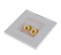 2 Binding Post Banana Plug Audio Wall Face Plate 85mm