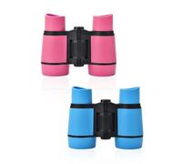 2 Binocoli e Telescopio per Bambini - Giocattolo Educativo 4x30 Regolabile (Blu, Rosa)
