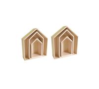 2 blocchi di 3 ripiani casa in legno