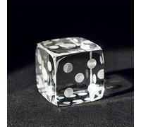 2 "Blocco di dadi poliedrici in vetro fermacarte decorativo 3D inciso al laser chiaro cristallo arte cubo figurine da collezione