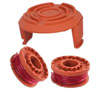 2 Bobina per Tagliaerb 1 Coperchio della bobina,Ø1,65 mm 3 metri,Compatibile con Worx 20V Trimmer WG180,WG163,WG175,Sostituire la bobina del tosaerba,Bobina di Ricambio,tappi di Bobina