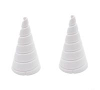 2 bobine coniche Fibonacci avvolgimento in PP per filo di rame, orticoltura e costruzione di antenne, bianco, per piccole 6,3 x 3,5 cm e grandi 10,3 x 7,5 cm (2 pezzi piccolo)