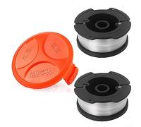 2 bobine e 1 tappo per bobina, bobina e filo per Black & Decker BDST182ST1, BDST5530CM, BESTA525, BESTA528, BESTA530